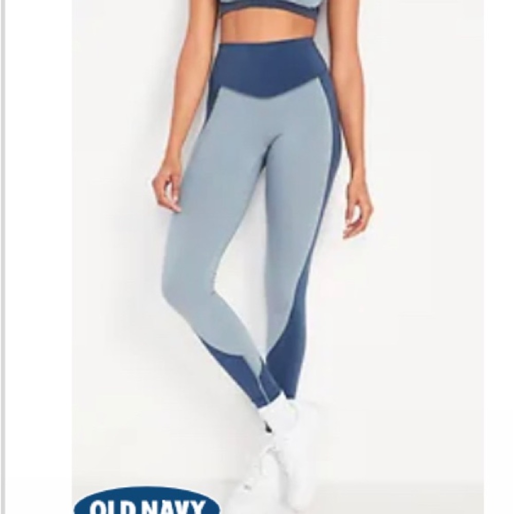 Old Navy Blue Workout Leggings - Picture 5 of 5